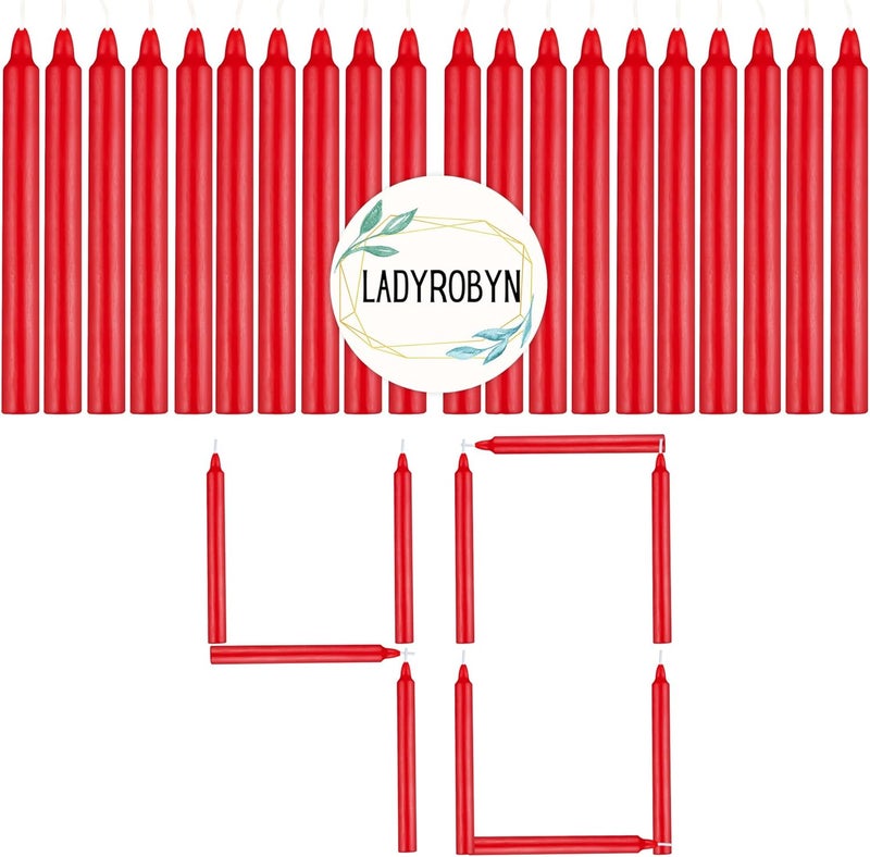 LadyRobyn Spell Candles (Set of 40, Red) - Image 1